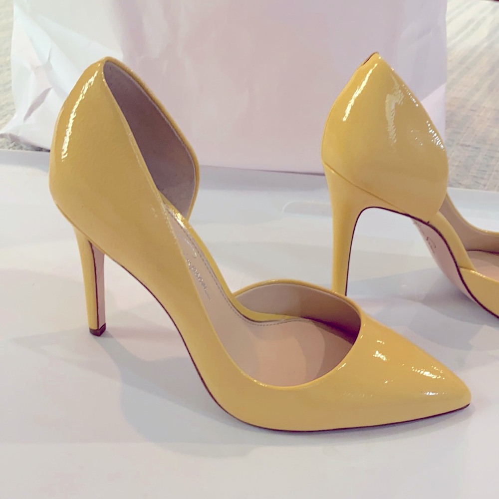Jessica Simpson Light Yellow Kitten Heels